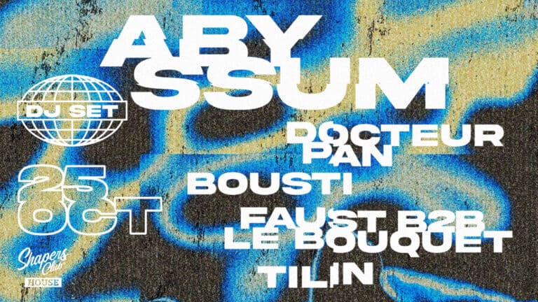 ABYSSUM DJ SET — 25 octobre, 18h à 2h au Shapers Club House à Marennes