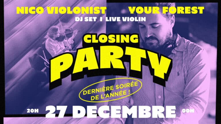 Vendredi 27 Décembre – CLOSING PARTY – 20h00 / 00h00 au Shapers Club House à Marennes