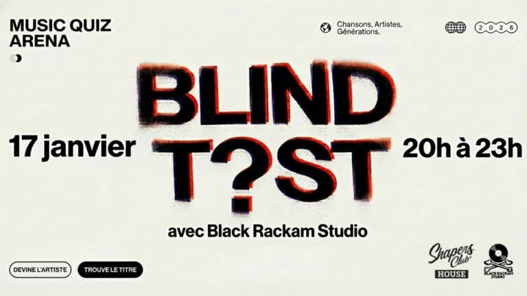 BLIND TEST avec Black Rackam Studio au Shapers Club House à Marennes