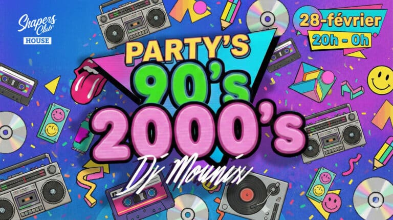 🎧&nbsp;90s & 2000s Party au Shapers Club House à Marennes