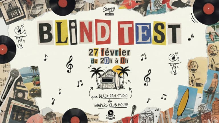 🎶&nbsp;BLIND TEST au Shapers Club House à Marennes