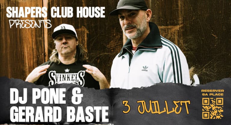 DJ PONE & GERARD BASTE au Shapers Club House à Marennes