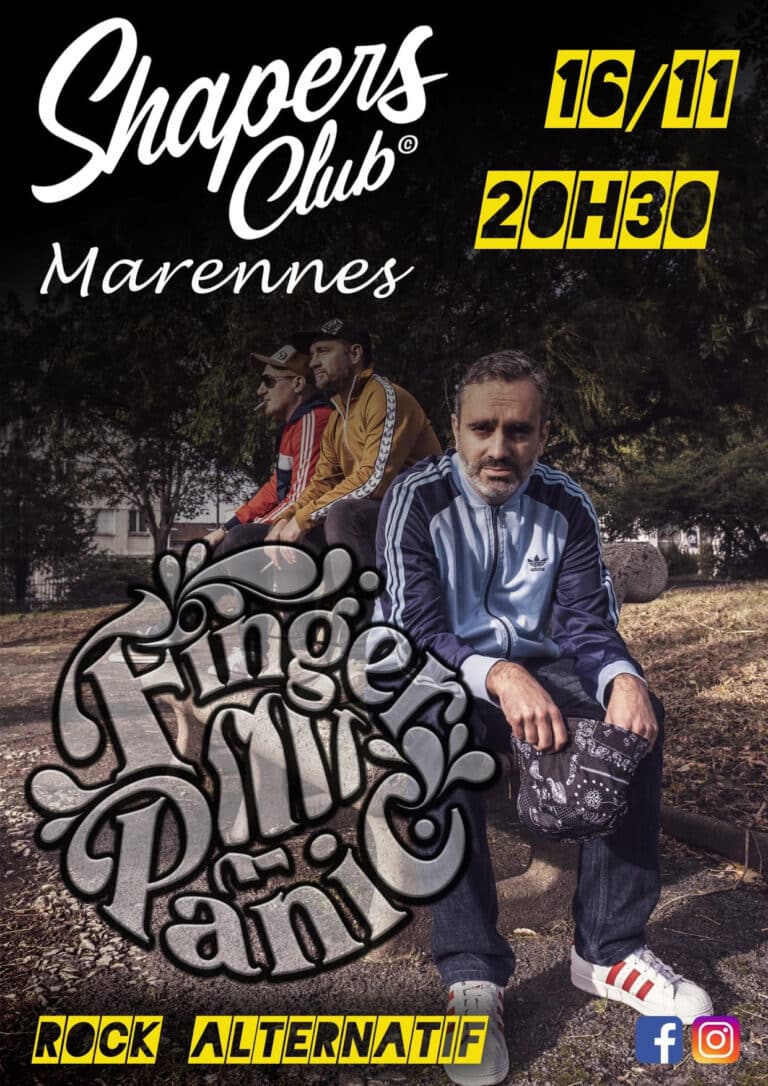 🎸 Soirée Rock Grunge avec FINGER PANIC - 16 novembre 🎸 au Shapers Club House à Marennes