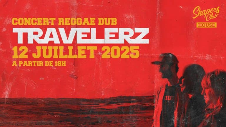 CONCERT REGGAE DUB – TRAVELERZ 12 juillet au Shapers Club House à Marennes