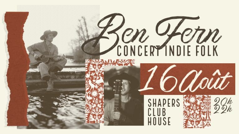 Ben Fern - Concert Indie Folk au Shapers Club House à Marennes