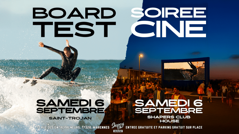 🏄 Board Test + Ciné Plein Air – Journée surf & chill au Shapers Club au Shapers Club House à Marennes