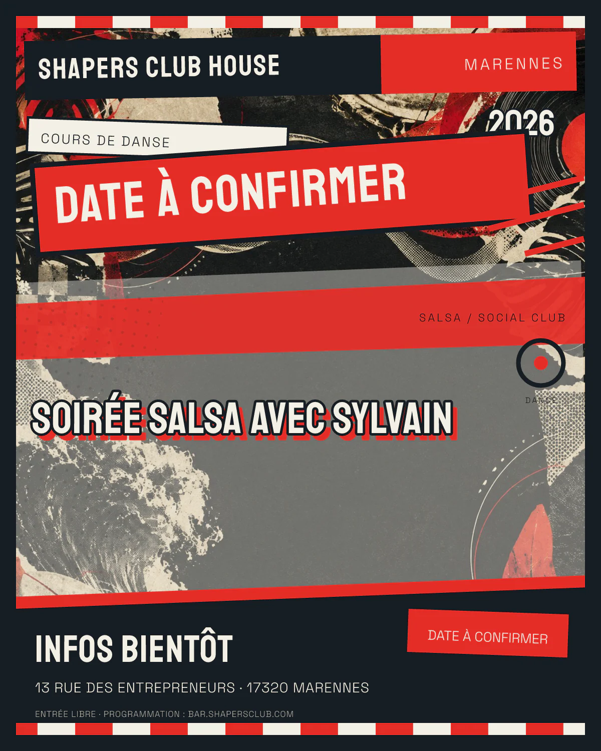 Soirée Salsa avec Sylvain — Shapers Club House à Marennes